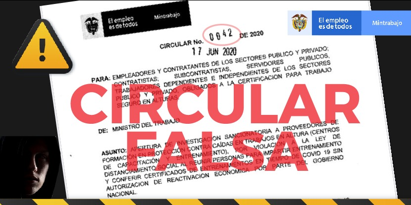 ¡CIRCULAR FALSA!